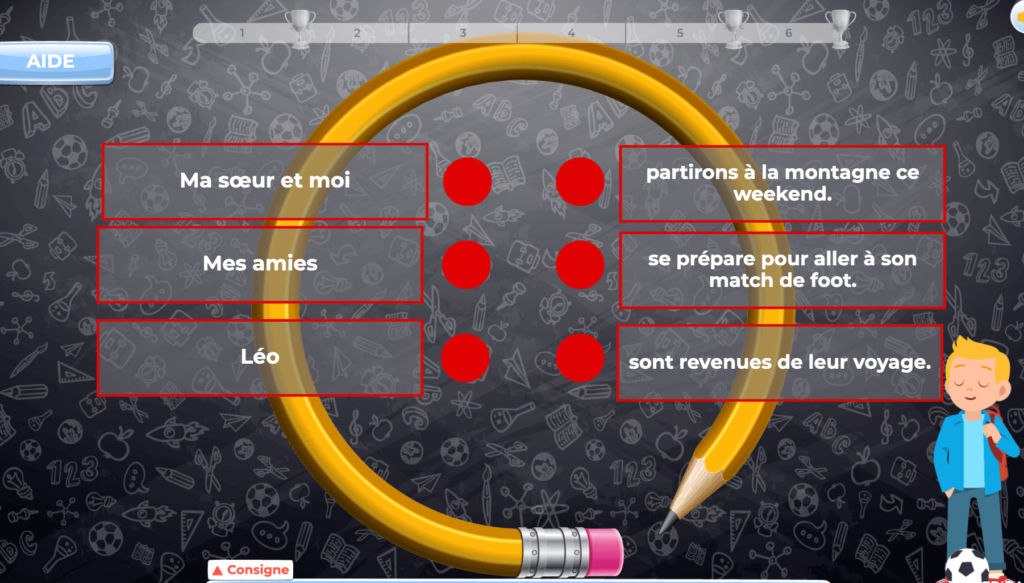 exercices francais 8p harmos accord sujet verbe adjectif