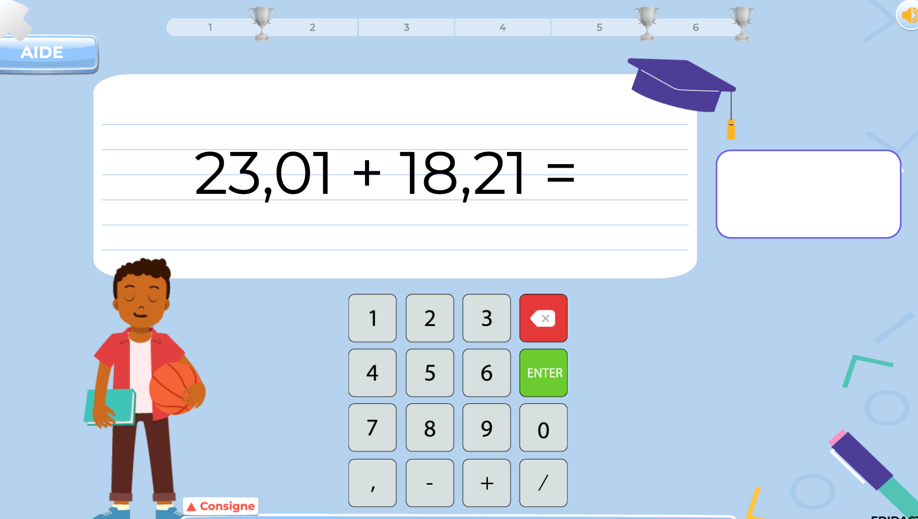 exercices maths 9eme harmos calcul addition avec virgule