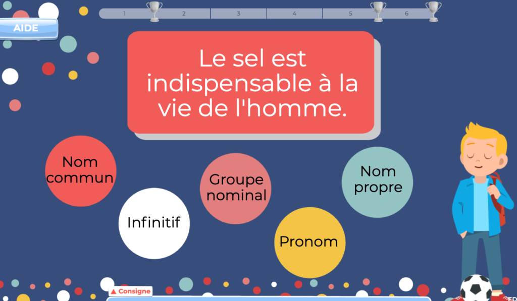 exercices francais 7p harmos classes grammaticales