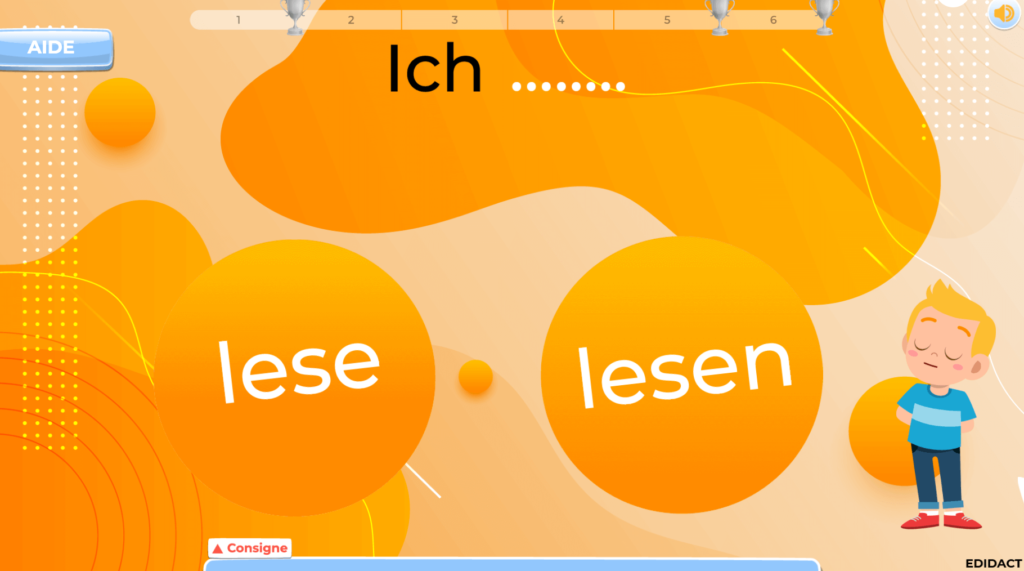 exercices allemand 6eme harmos conjugaison verbes