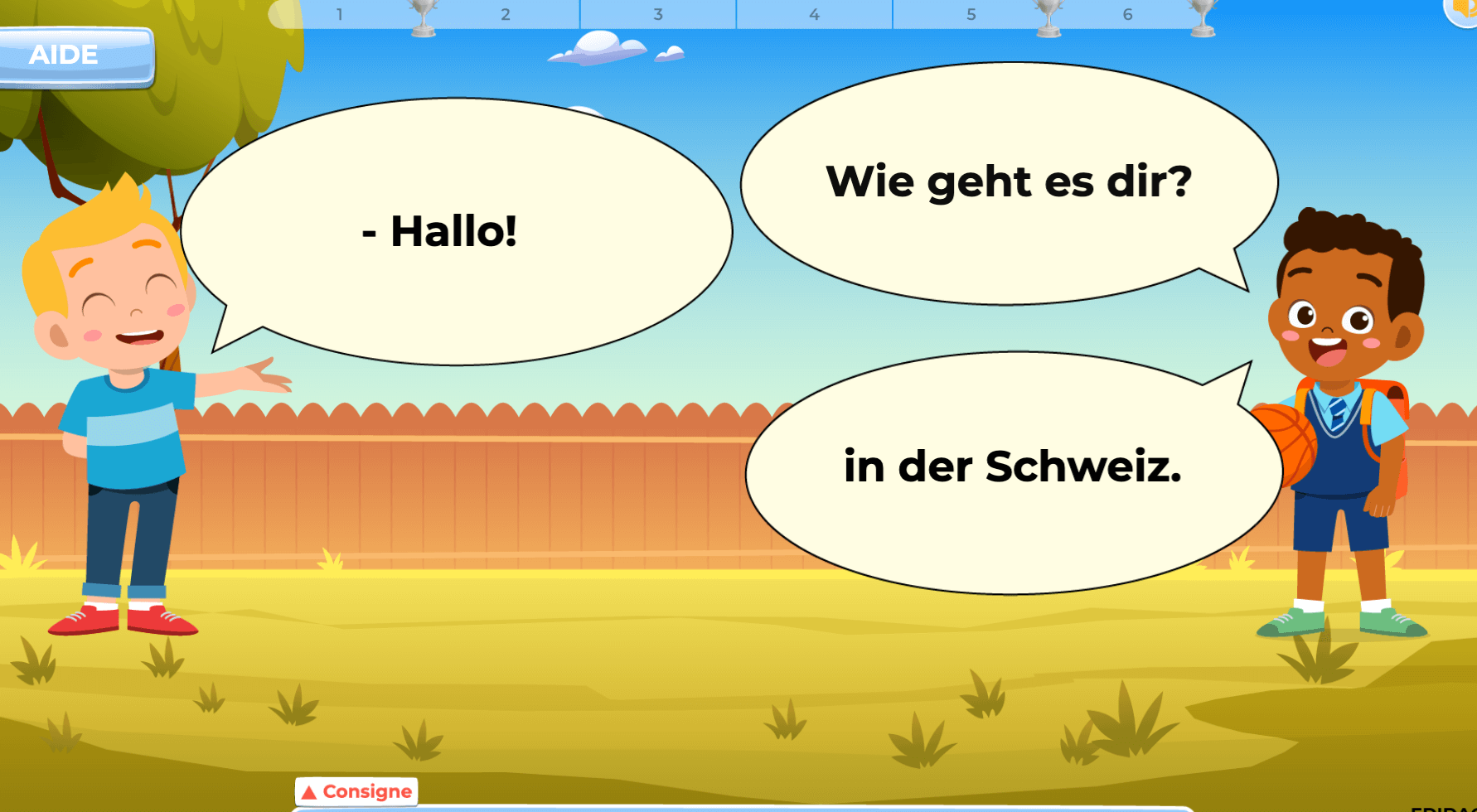exercices allemand 6h vocabulaire facile