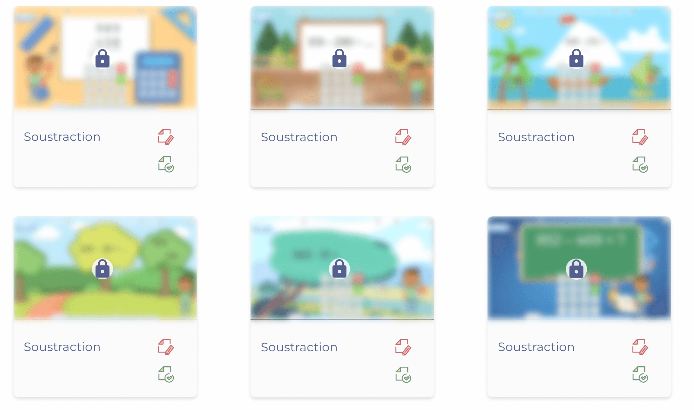 exercices soustractions