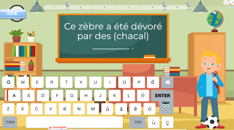 Enfant révisant son orthographe sur une fiche imprimable