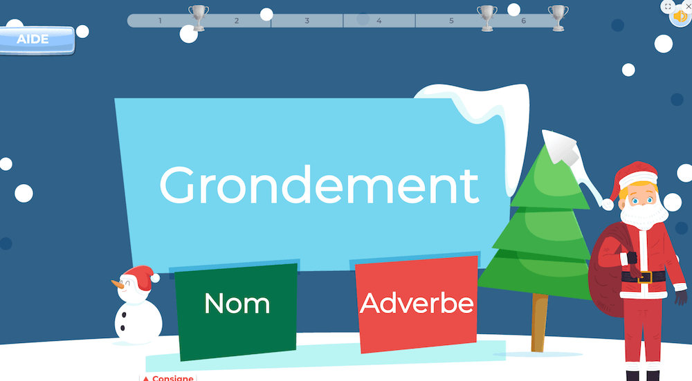 Exercice de grammaire en ligne sur les classes grammaticales