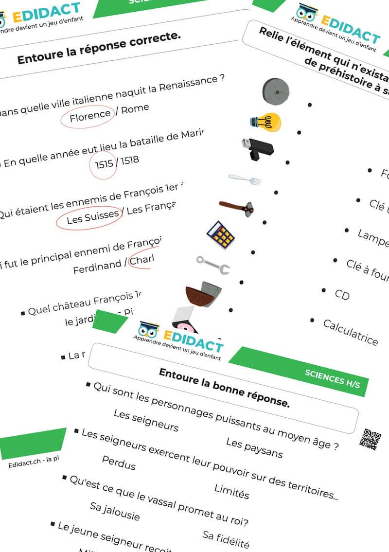 exercices histoire avec fiche pdf corrigés